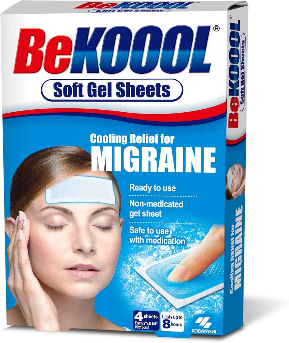 Bekoool Migraine Gel Sheets - 4 Count