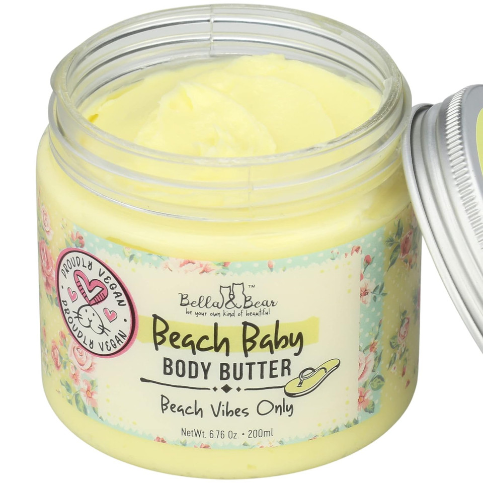 Bella & Bear Love Flutter Body Butter - Hydrating Cream For Soft, Smooth Skin | Perfect For Stretch Marks & Scars | 6.7Oz Of Nourishing Love
