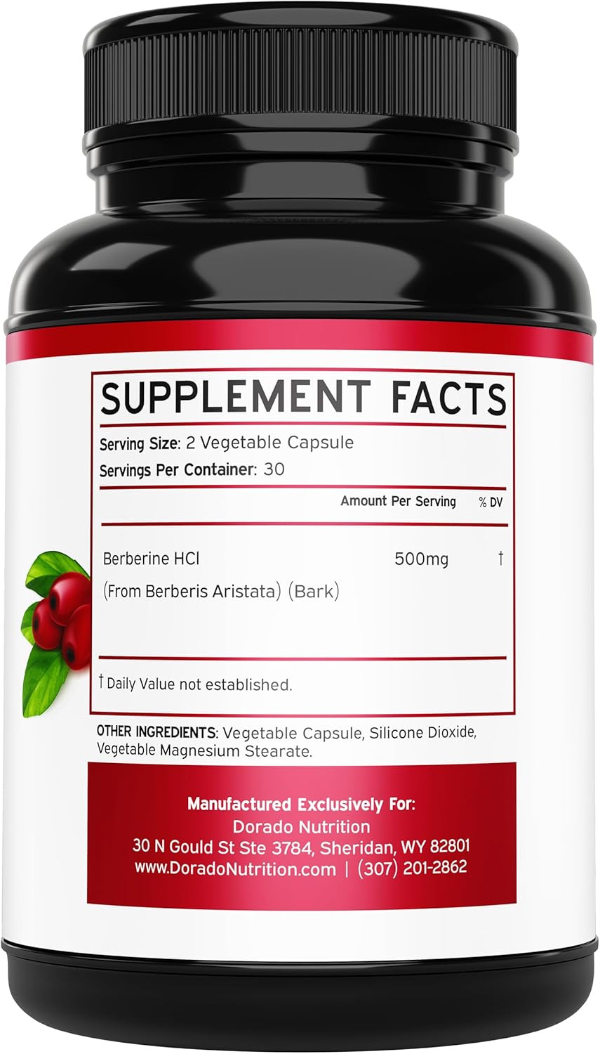 Berberine Supplement 500Mg Per Serving (60 Capsules) Berberine Hcl For Gut Health Support For Men And Women - Premium Supplements For Adults - Third Party Tested - Vegan Capsules & Usa Made