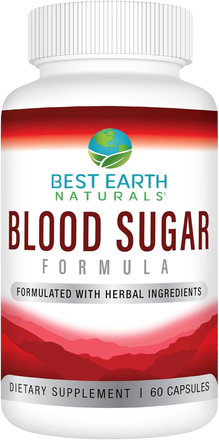 Best Earth Naturals Blood Sugar Formula With Cinnamon, Gymnema Sylvestre, Banaba, Guggul And More 60 Count