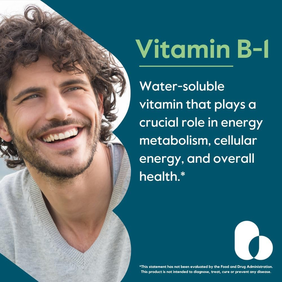 Bestvite Vitamin B-1 100Mg (240 Vegetarian Capsules) - No Stearates - No Dicalcium Phosphate - Vegan - Non Gmo - Gluten Free