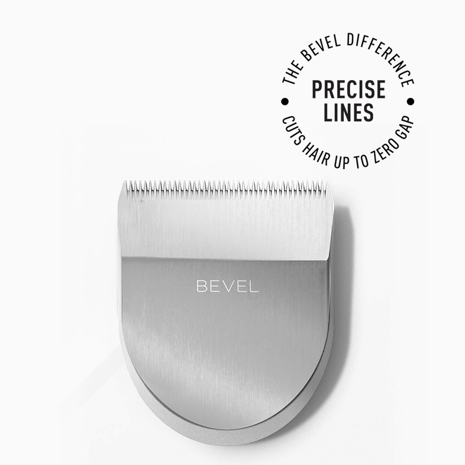 Bevel Square Trimmer Blade Attachment - Compatible With Bevel Device Only, Cordless Trimmer Attachment Head For Face, Beard, Mustache, Neck & Body - Silver, 1 Count