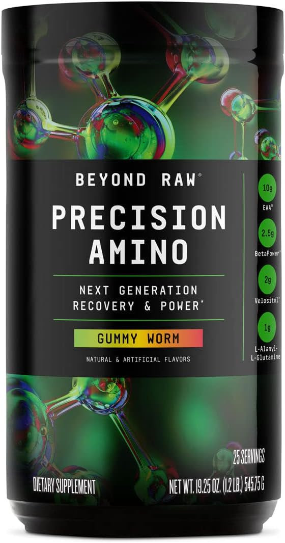 Beyond Raw Precision Amino, Recovery & Power Amino Acid Formula, Fuel Muscles, Enhance Hydration, Crisp Apple, 25 Servings