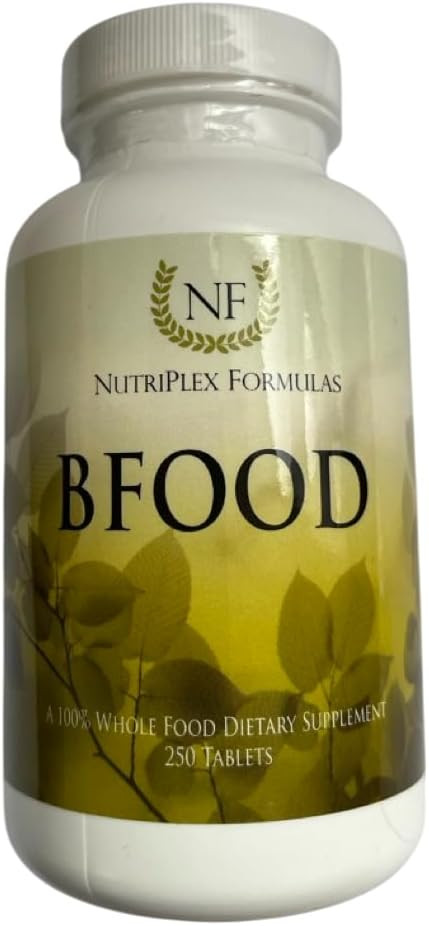 Bfood Whole Food Vitamin B Complex | Energy & Nervous System Support | Organic Ingredients | Non-Gmo | 250 Tablets | Made In Usa | No Synthetic Additives