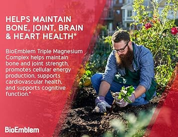 Bioemblem Adults Triple Magnesium Complex And Vitamin D3 K2 And Vitamin B-Complex - 270 Count