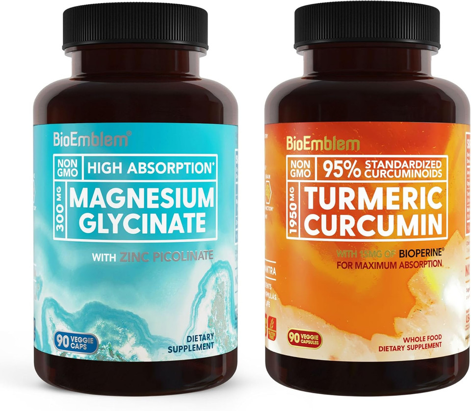 Bioemblem Magnesium Glycinate With Zinc And Turmeric Curcumin