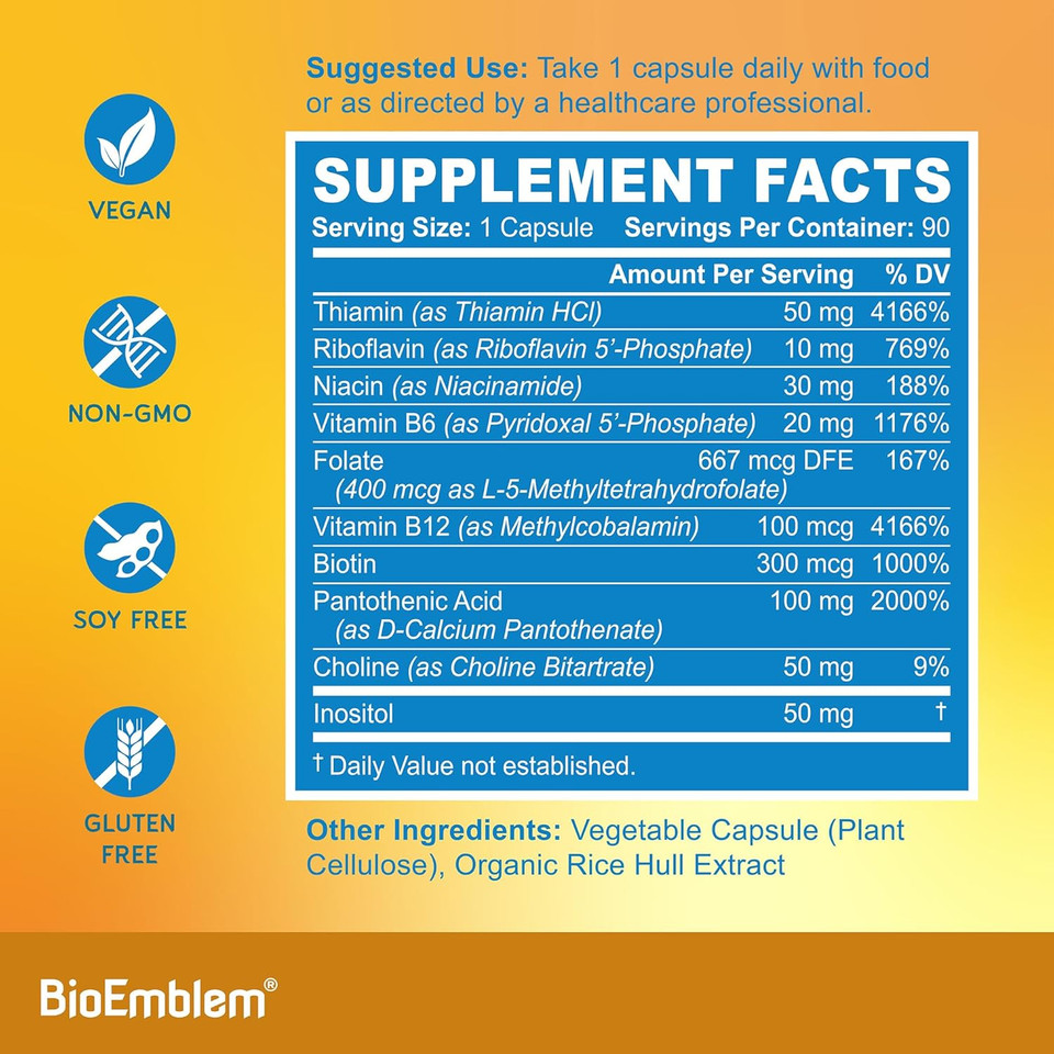 Bioemblem Turmeric Curcumin Supplement With Bioperine And Vitamin B-Complex