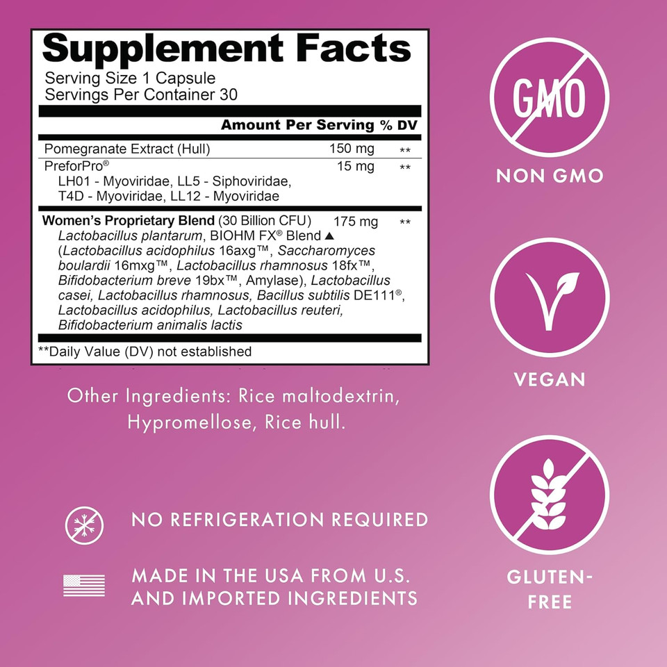 Biohm Women'S Probiotics 30B Cfu & Super Greens/Kids Berry Blast Bundle: Gut & Overall Health Support, 9 Strains, 30-Day Supply, Rich In Antioxidants