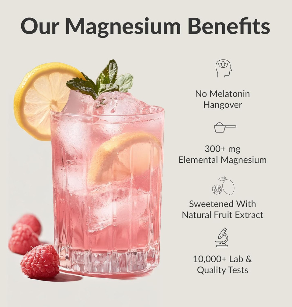Bioptimizers Magnesium Breakthrough Drink Fruit Punch - 8 Forms Of Magnesium: Glycinate, Malate, Citrate, And More - Natural Sleep And Brain Supplement  5.4 Oz (30 Servings)