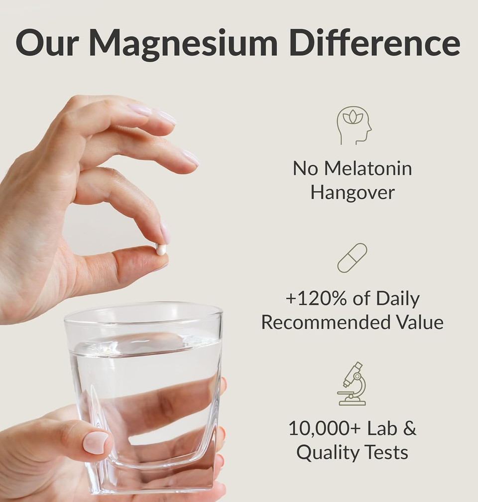 Bioptimizers Magnesium Breakthrough Supplement 4.0-7 Forms Of Mg: Glycinate, Malate, Citrate, And More - Natural Support For Sleep And Cognitive Function - 30 Capsules- Calming Vitamins Complex