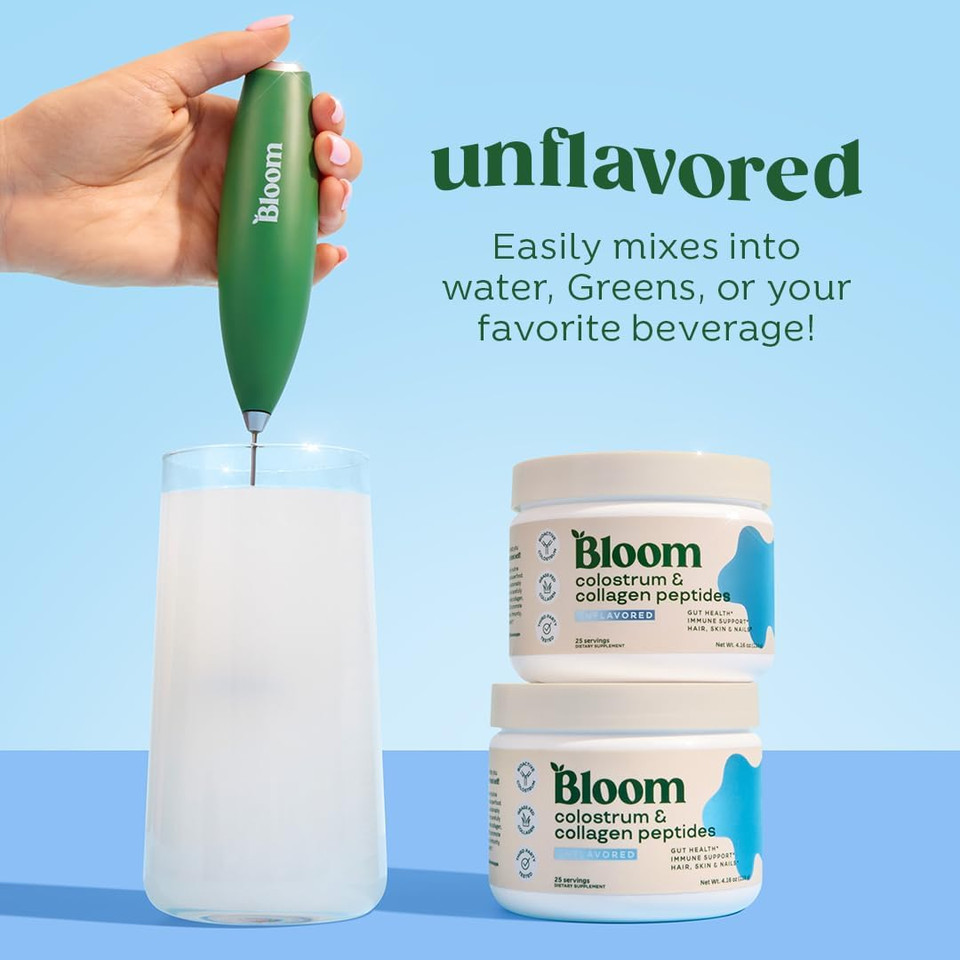 Bloom Nutrition Superfood Greens Powder, Digestive Enzymes With Probiotics And Prebiotics, Gut Health, Bloating Relief, Berry + Bovine Colostrum Powder | Pure 40% Igg Premium Colostrum