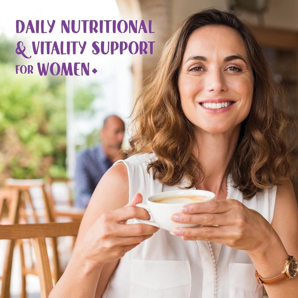 Bluebonnet Nutrition Ladies One 40+ Whole Food-Bed Multiple, Women Multivitamin For Women 40+, Soy-Free, Non-Gmo, Gluten Free, 60 Vegetable Capsules, 60 Servings