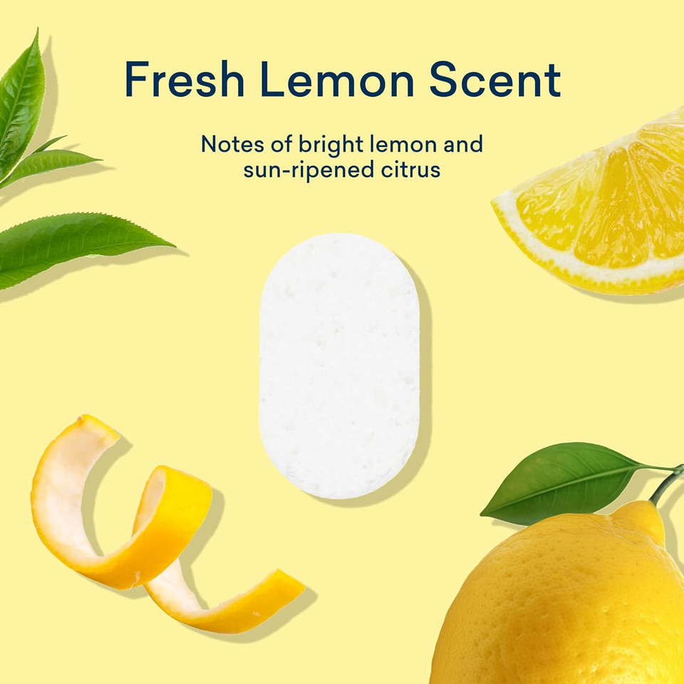 Blueland 100% Plastic-Free Dishwasher Detergent Tablets, 36 Count, Lemon Zest Scent, Eco Friendly Dishwashing Pods, Natural, Sustainable