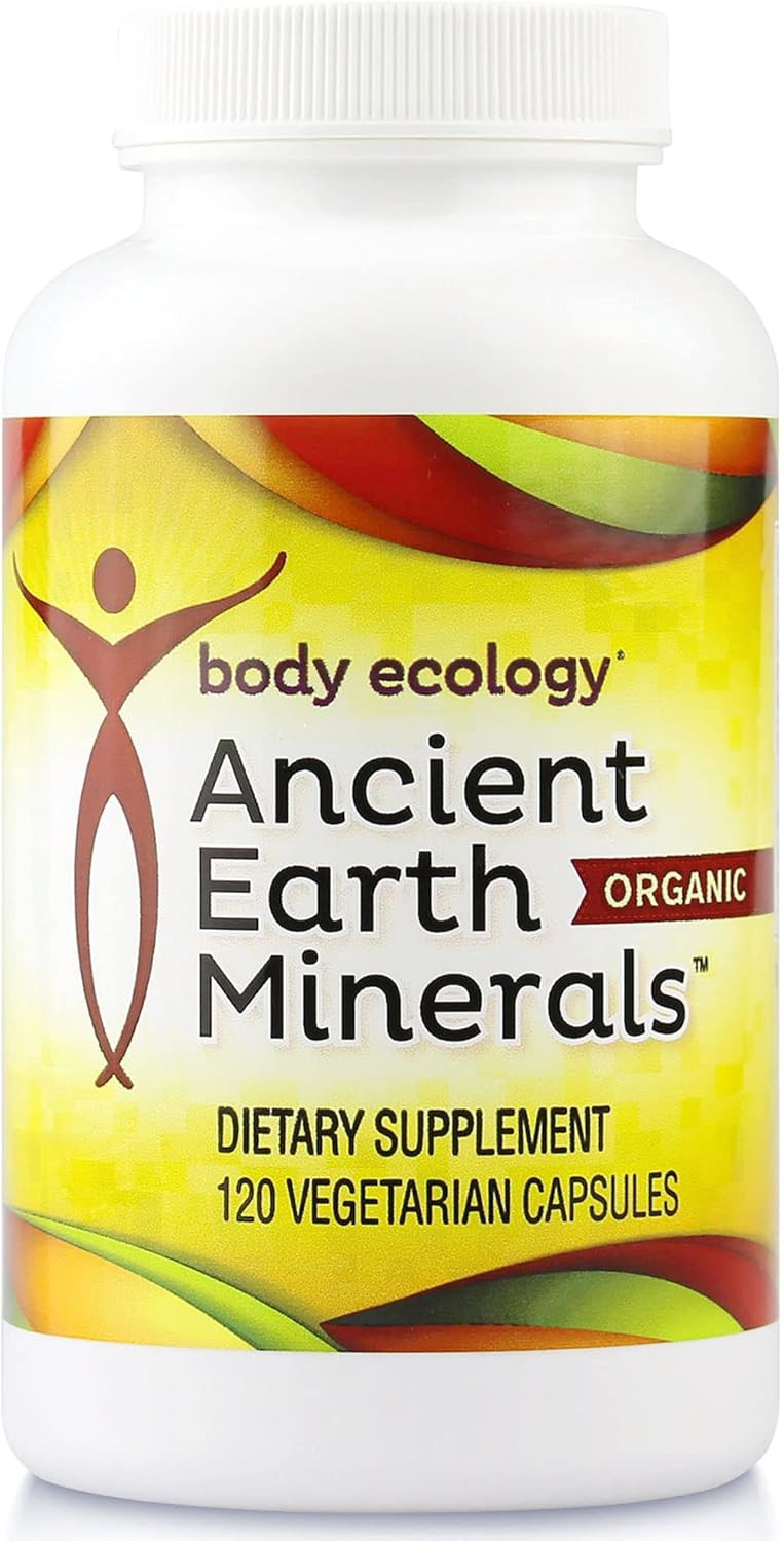 Body Ecology Ancient Earth Minerals | 100% Plant-Derived Trace Mineral Supplement | Builds Immunity| Promotes Detoxification | Non-Gmo | 120 Vegetarian Count