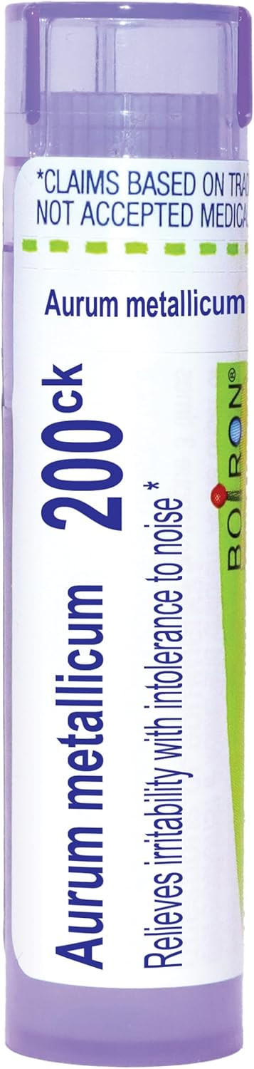 Boiron Aurum Metallicum 200Ck For Irritability With Intolerance To Noise - 80 Pellets