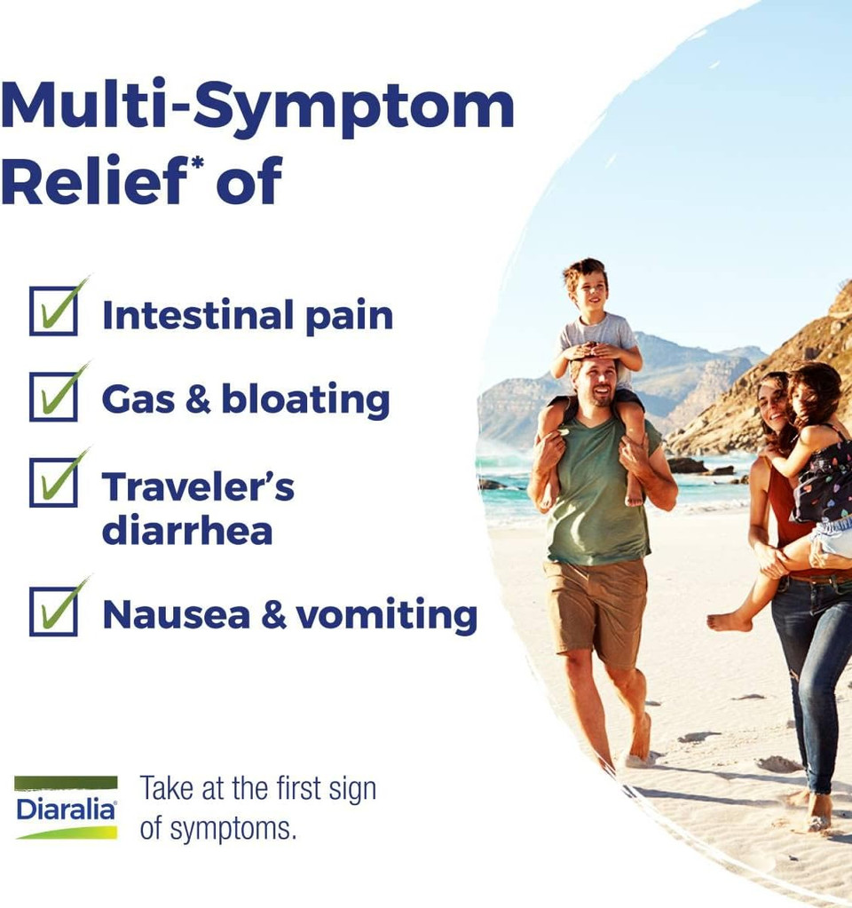 Boiron Diaralia On The Go Travel Essential For Diarrhea Relief, Gas, Bloating, Intestinal Pain, And Traveler'S Diarrhea - 2 Count (160 Pellets)