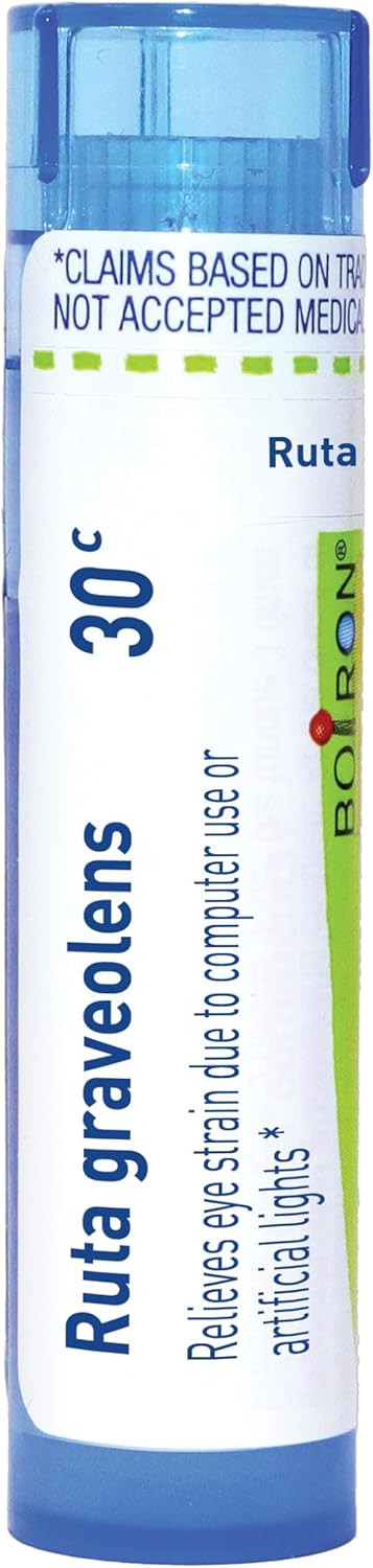Boiron Ruta Graveolens 30C For Eye Strain Due To Computer Use Or Artificial Lights - 80 Pellets
