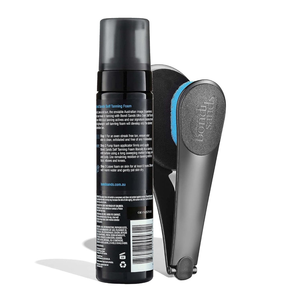 Bondi Sands Ultra Dark Self Tanning Foam + Back Applicator | Includes Lightweight Foam And 1 Back Applicator With 3 Replacement Pads (38 Value)