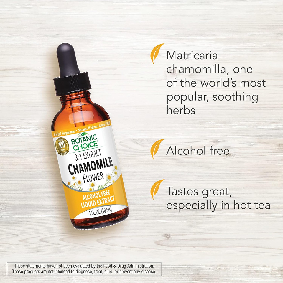 Botanic Choice Chamomile Flower Alcohol Free Liquid Extract, 1 Fluid Ounce