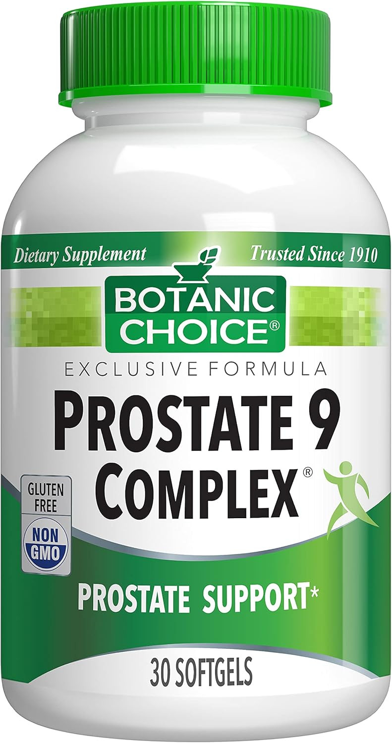 Botanic Choice Prostate 9 Complex Softgels, 30 Ct - Prostate Supplements For Men With Saw Palmetto; Prostate Health Supplements For Men For Prostate Support