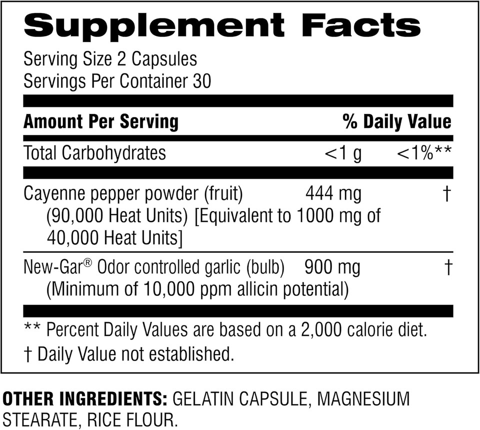 Botanic Choice Super Garlic Plus Cayenne, 60 Capsules