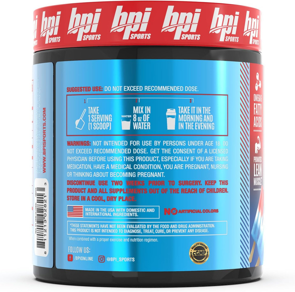 Bpi Sports Cla + Carnitine  Conjugated Linoleic Acid  Weight Loss Formula  Metabolism, Performance, Lean Muscle  Caffeine Free  For Men & Women  Blue Raspberry  50 Servings  12.34 Oz