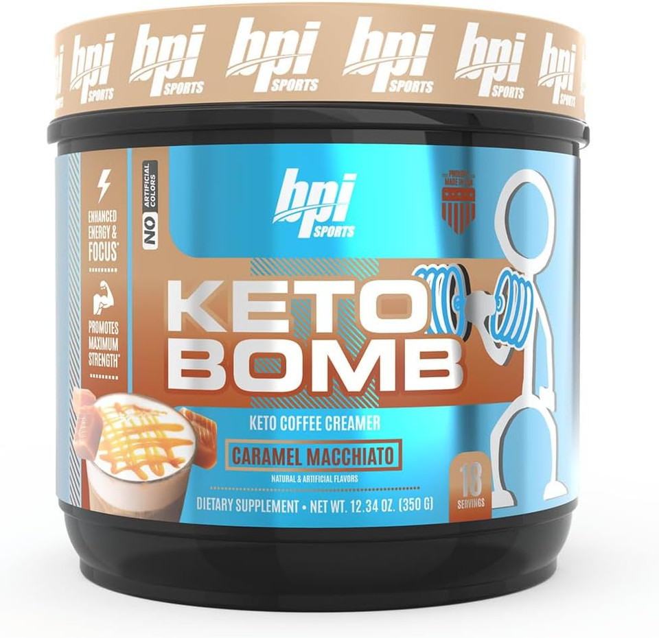 Bpi Sports Keto Bomb - Promotes Energy, Hydration And Fat Loss - Mct And Electrolytes - Sugar-Free With Calcium - French Vanilla Latte, 18 Servings