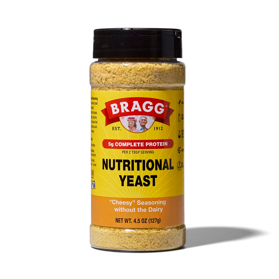 Bragg Nutritional Yeast Seasoning - 4.5 Oz - Dairy-Free Parmesan Cheese Substitute - Perfect For Salads, Pastas, Vegetables, And More