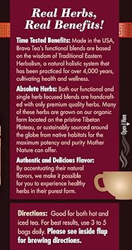 Bravo Tea 6 Mushroom Defense Herbal Tea, Caffeine Free 20 Tea Bags, 1 Count