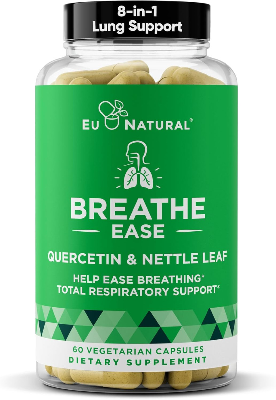 Breathe Inhaler Support Supplement  Sinus, Lungs, Open & Clear Airways  Seasonal Nasal Health, Bronchial Wellness, Healthy Chest  Quercetin, Vitamin D, Bromelain Pills  120 Vegetarian Capsules