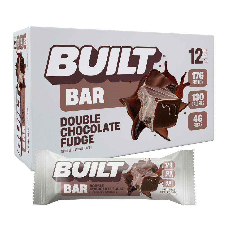 Built Bar, Protein Bars, 17G Protein Snacks, On-The-Go Bars With Only 130 Calories & 4G Sugar, Coconut, 12 Count