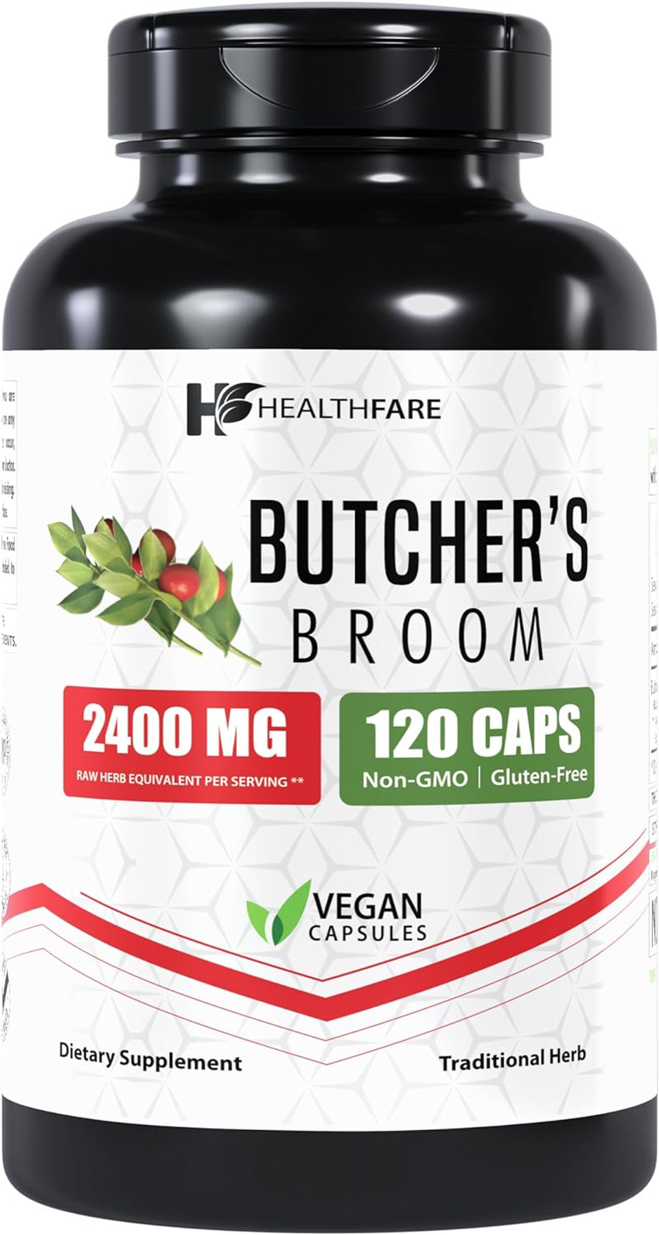 ButcherS Broom Capsules 2400Mg | 120 Veg Capsules | Premium Herbal Formula | Non-Gmo | Gluten-Free