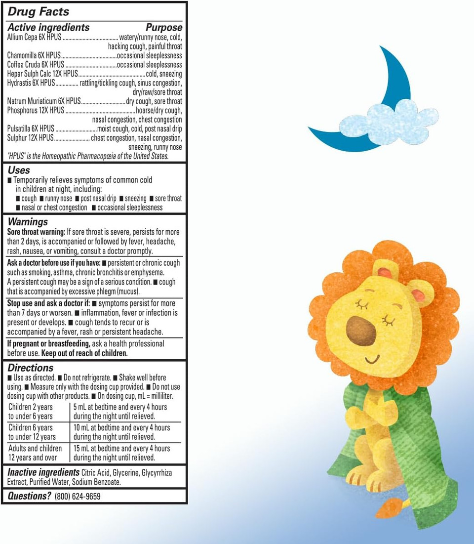 Hyland'S Naturals Kids Cold & Cough, Nighttime Cough Syrup Medicine For Kids Ages 2+, Decongestant, Sore Throat, Allergy & Sleeplessness Relief Of Common Cold Symptoms, 4 Fl Oz Hyland'S Naturals Kids Cold & Cough, Nighttime Cough Syrup Medicine For Kids Ages 2+, Decongestant, Sore Throat, Allergy & Sleeplessness Relief Of Common Cold Symptoms, 4 Fl Oz