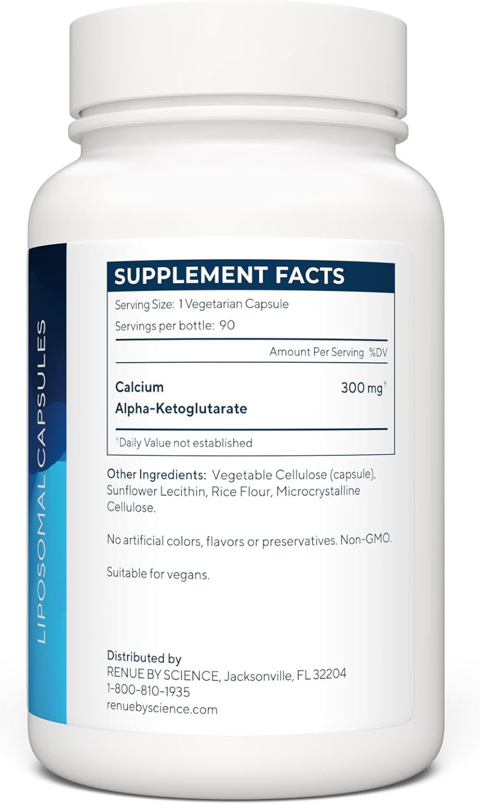 Ca Akg Supplement | High Strength Liposomal Calcium Akg | 90 Calcium Alpha-Ketoglutarate Capsules - 300Mg Ca Akg Per Serving Ca-Akg Supplement | Non-Gmo & Made In The Usa