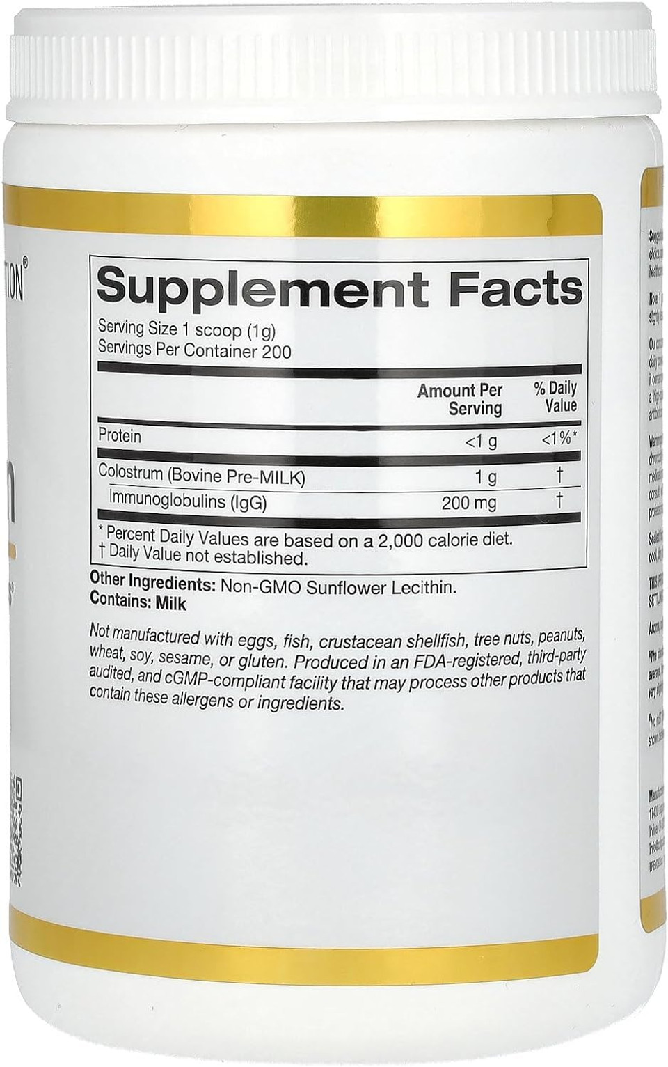 California Gold Nutrition Colostrum, 7.05 Oz (200 G)