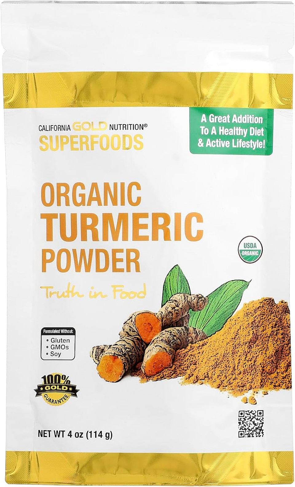 California Gold Nutrition Superfoods, Organic Turmeric Powder, 4 Oz (114 G)