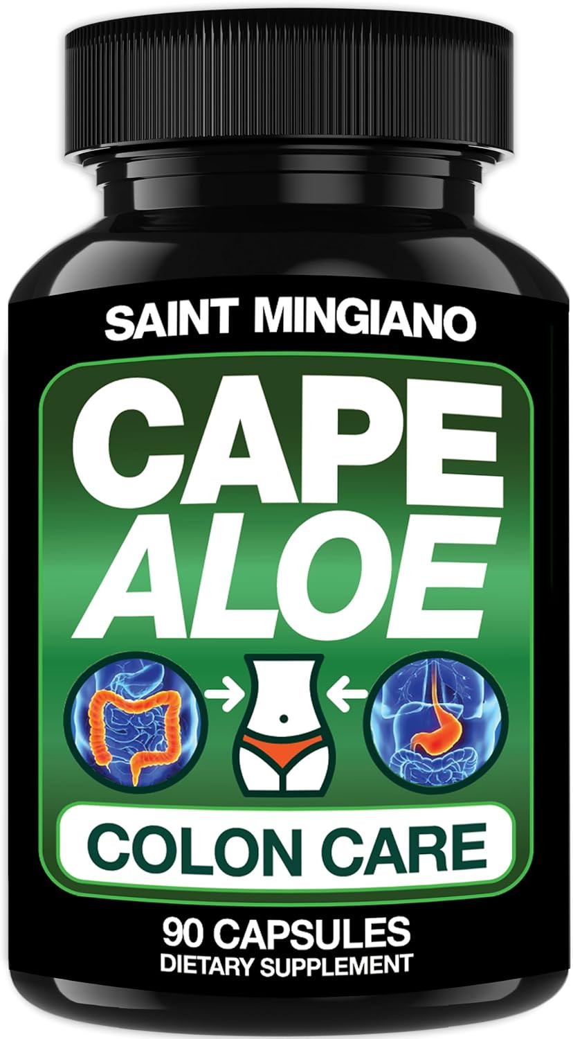 Cape Aloe Vera Capsules - Colon Cleanse, Detox & Flush - 90 Capsules. Gentle Constipation Relief And Bowel Movement Acting As Natural Herbal Laxative - Bowel Movement Digestive Health