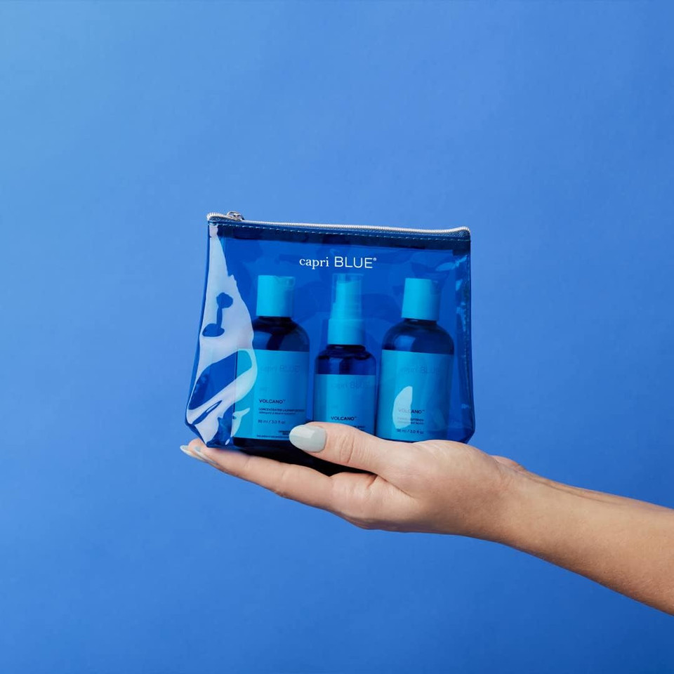 Capri Blue Volcano Laundry Gift Set - Includes Non-Toxic Laundry Detergent, Fabric Softener Liquid, And Wrinkle Release Spray - Vegan & Cruelty Free Laundry Supplies