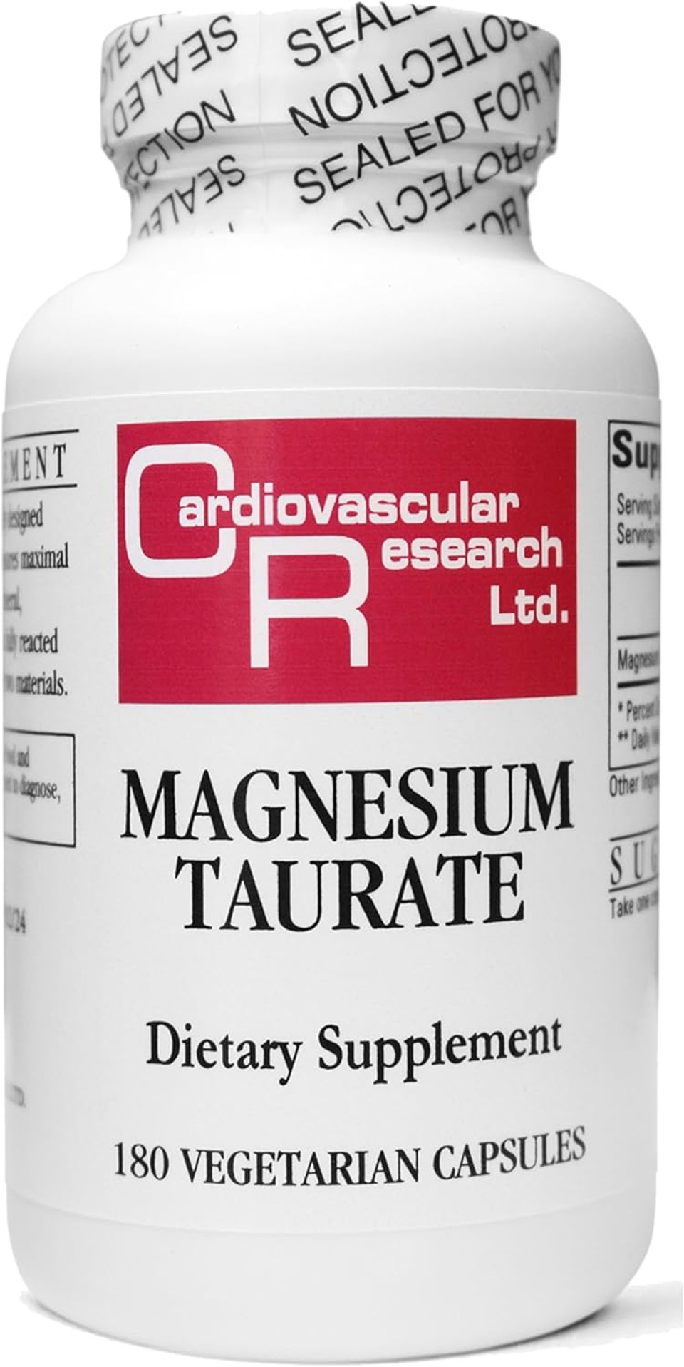 Cardiovascular Research Magnesium Taurate 125 Mg New Tamper Resistant Ship Box 180 Count