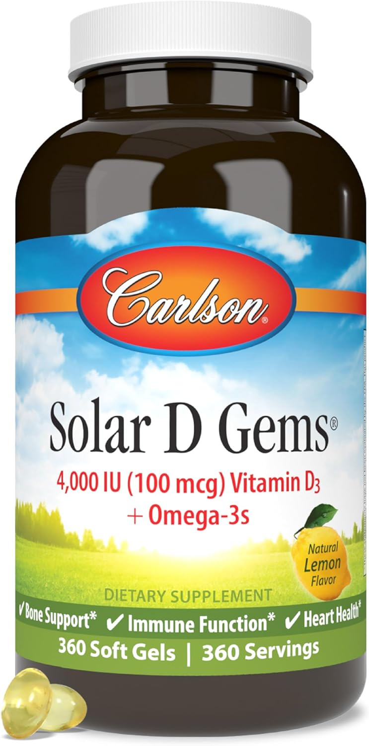 Carlson Labs Solar D Gems 4000 Iu Softgels, 120 Count