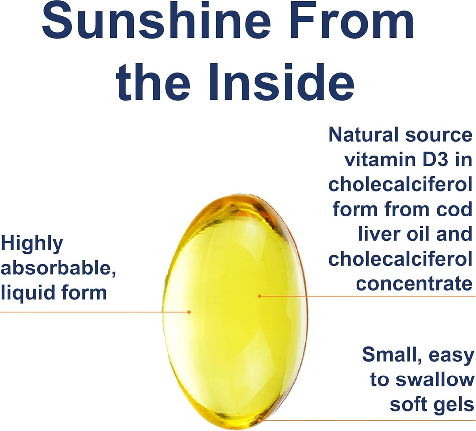 Carlson Labs Solar D Gems 4000 Iu Softgels, 120 Count