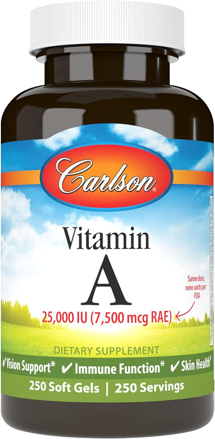 Carlson Vitamin A - 25,000 Iu (250 Softgels)