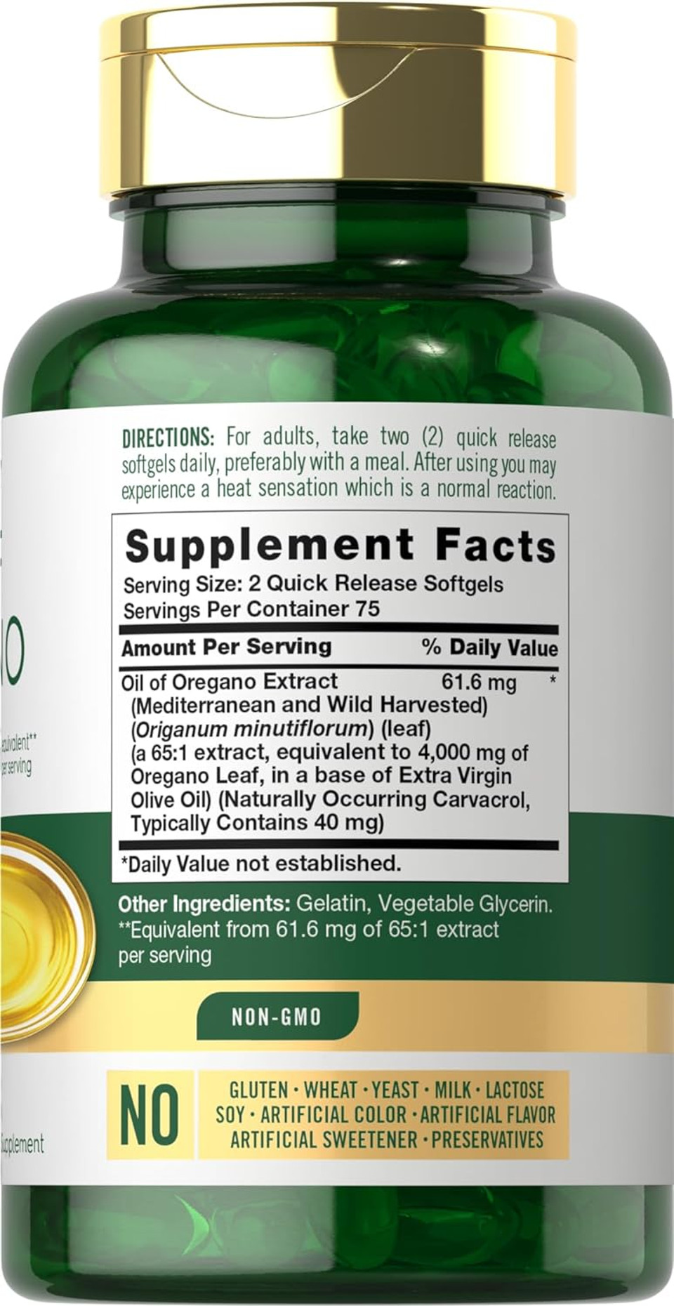 Carlyle Oregano Oil 4000Mg Supplement | 150 Softgel Capsules | Contains Carvacrol | Non-Gmo & Gluten Free Formula