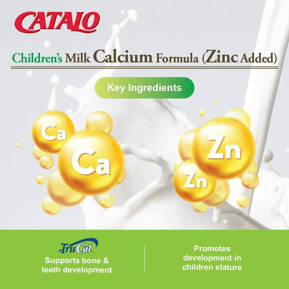 Catalo Toddler ChildrenS Milk Calcium Formula With Zinc Added - Trucal® Milk Calcium, Phosphorus, Magnesium, And Chelated Zinc - Vanilla Flavor, 100 Chewable Tablets