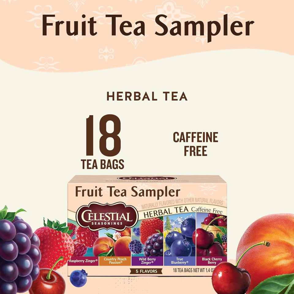 Celestial Seasonings Black Cherry Berry Tea Bags - 20 Ct - 6 Pk