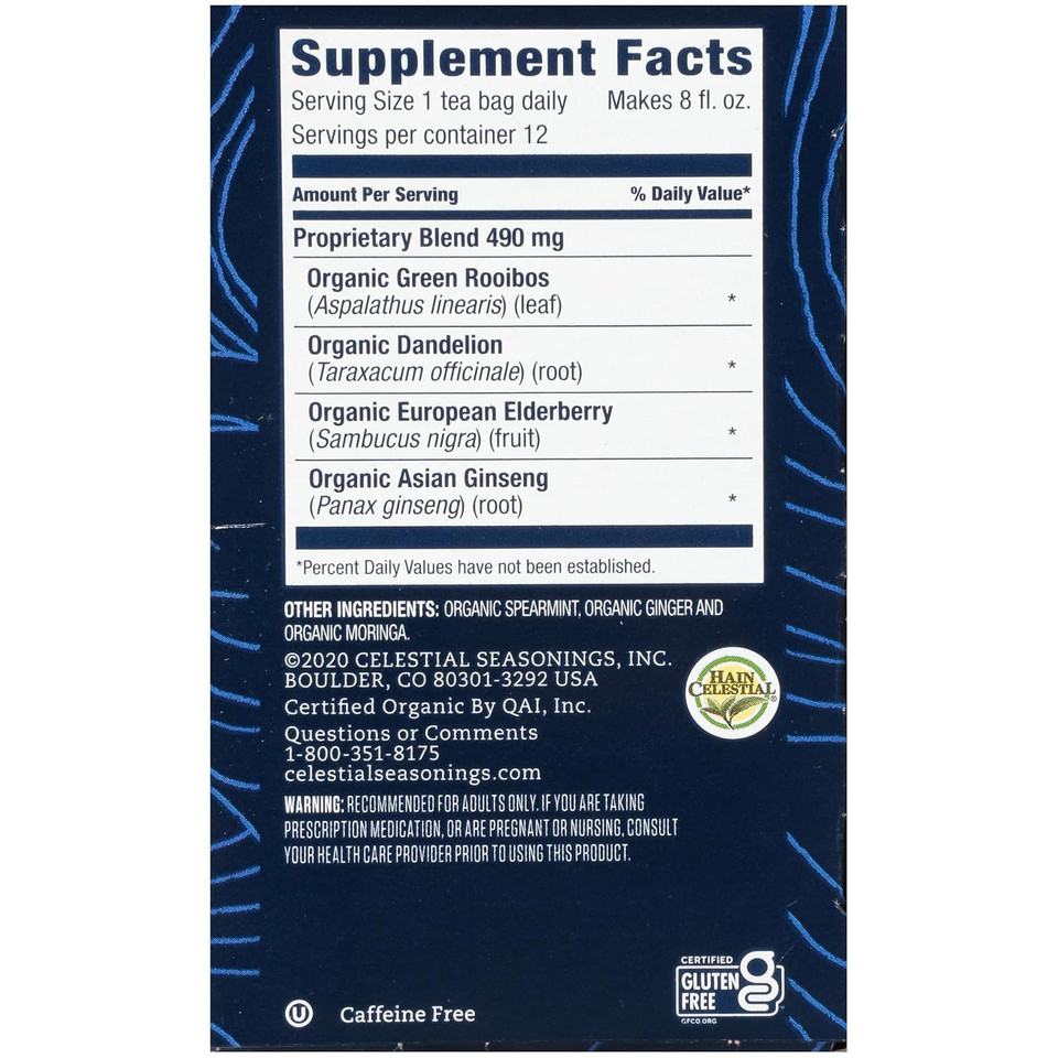 Celestial Seasonings Teawell Herbal Tea, Daily Wellness, Organic Turmeric Spice, 12 Count