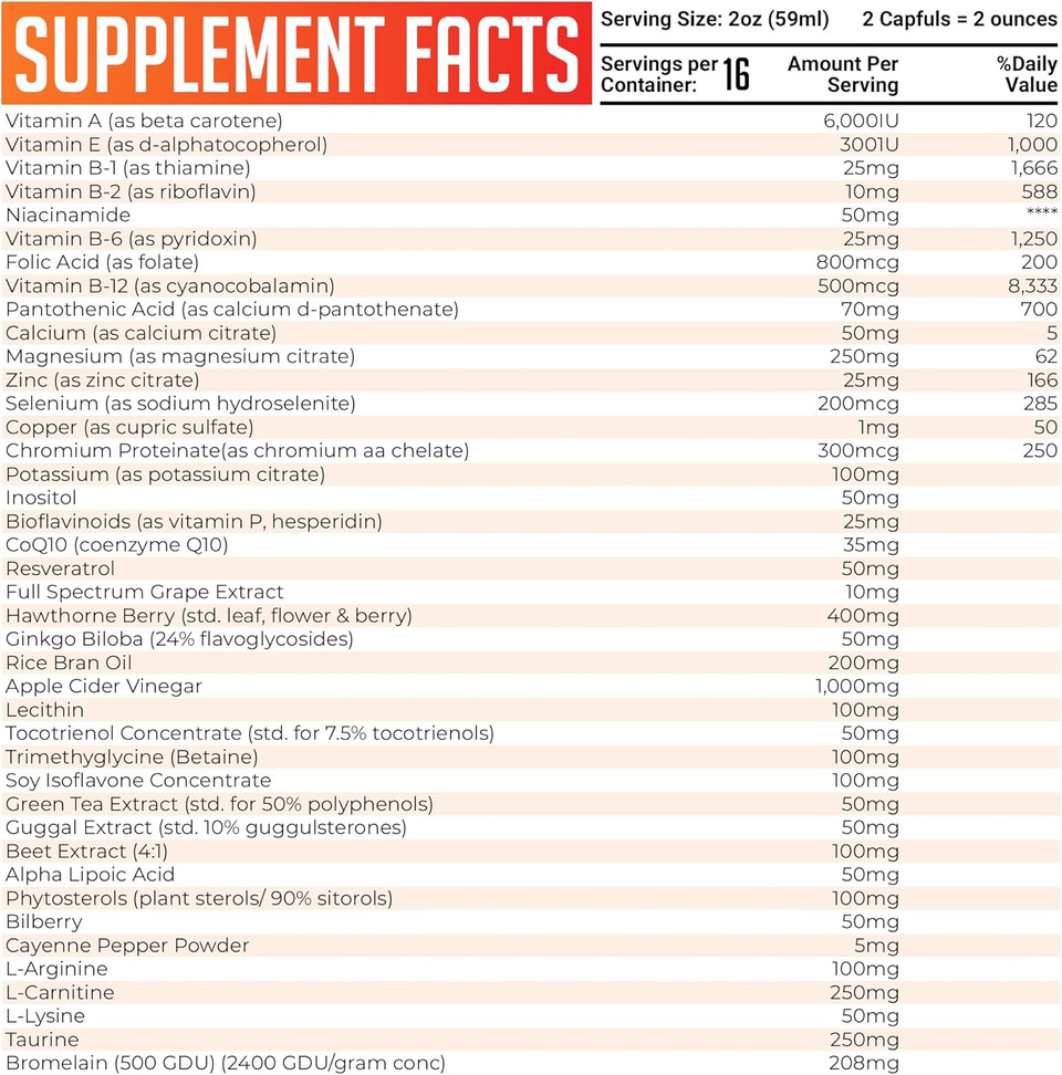 Century Systems - Heart Miracle, Nutritional Supplement For Blood Pressure, Cholesterol, And Cardiovascular Support, 32 Ounce Liquid, 16-32 Servings