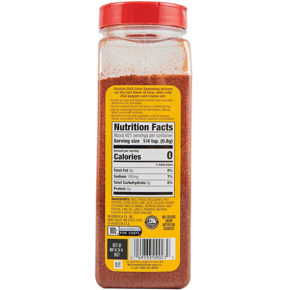 Cholula Chili Lime Seasoning, 26 Oz