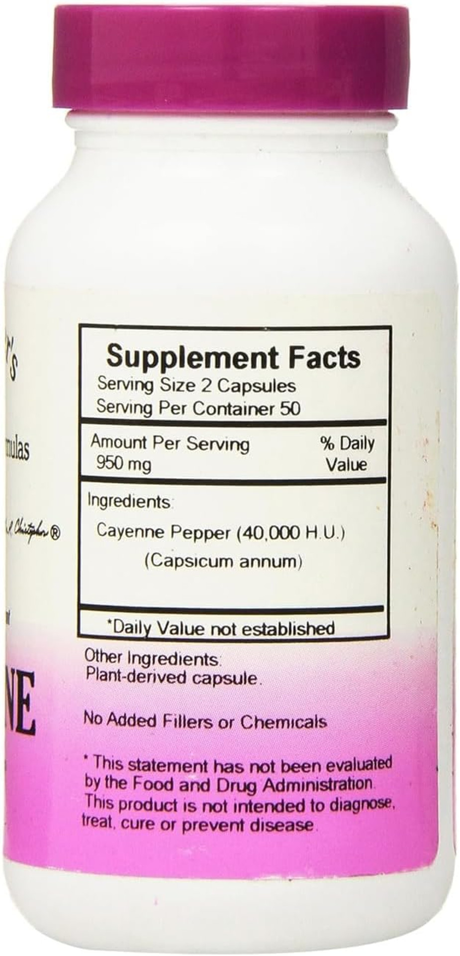 Christopher'S Original Formulas Cayenne Capsules, Herbal Supplement For Circulation & Digestion, 100 Capsules