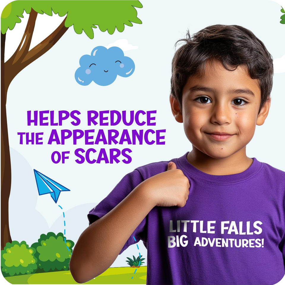 Cicatricure Advanced Scar Gel For Kids, Proven Results In 2 Weeks, Helps To Reduce Size, Color, And Texture Of Scars, Scar Gel For Face And Body, Hypoallergenic Scar Cream, Grape Scent, 1 Oz